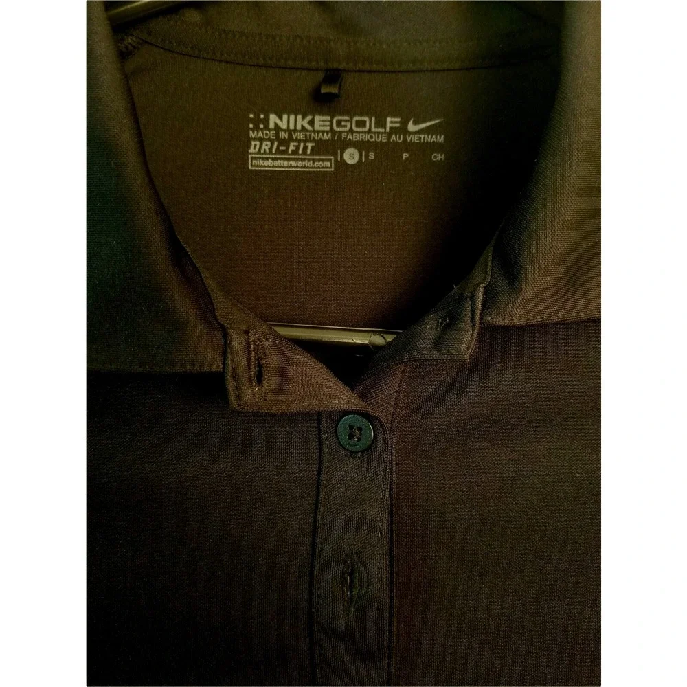Nike Golf DRI-FIT Polo Women's Shirt Black Polyester Size S, PIT‎ TO PIT 17 IN